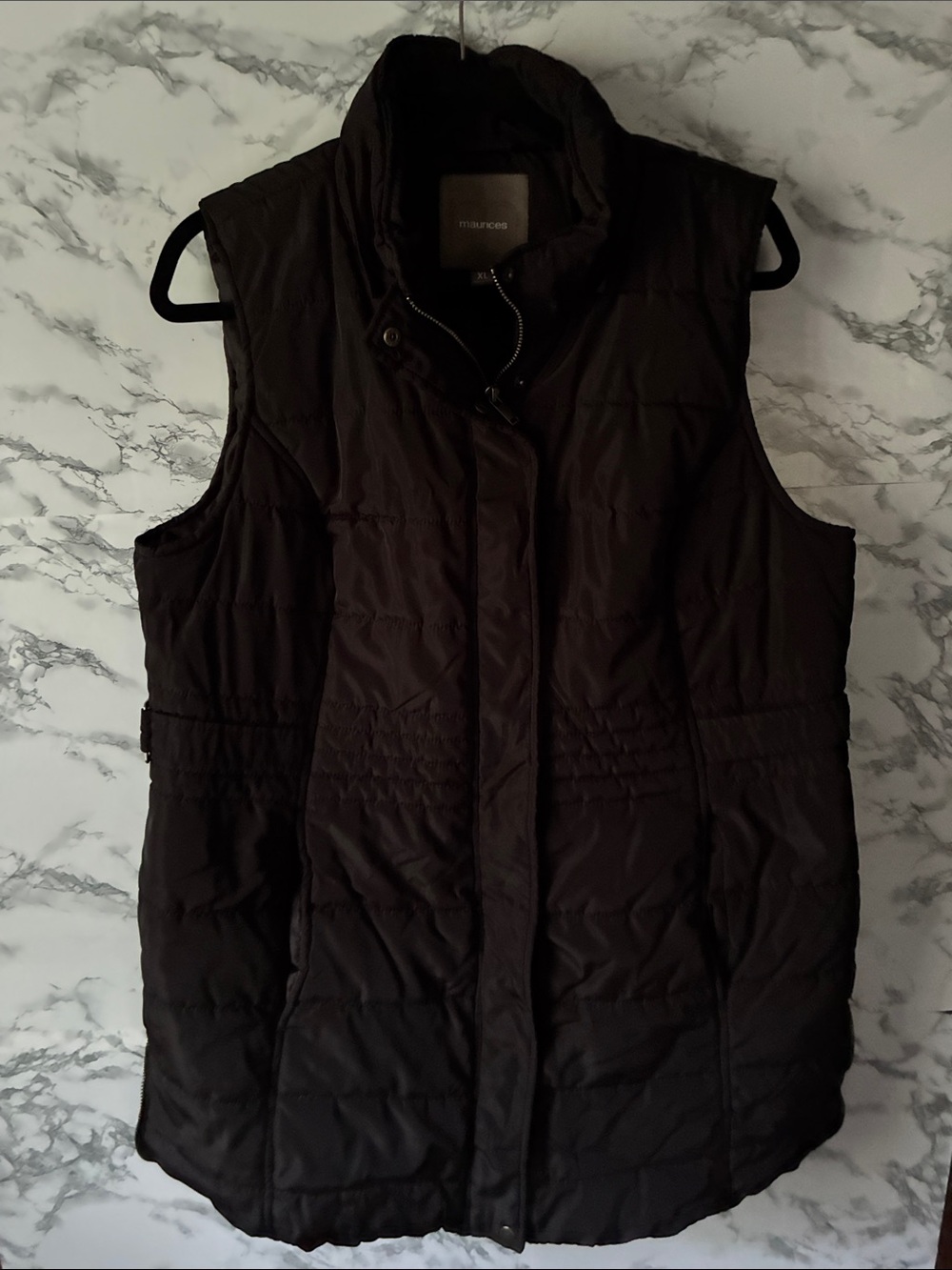 Maurices XL Black Quilted Puffer Vest